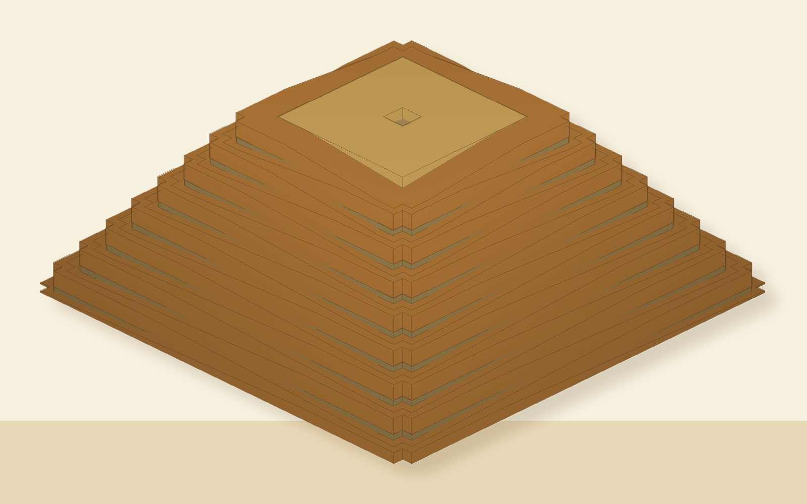 A rendered full temporary ramp system around the stepped construction model.